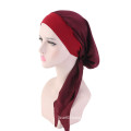 Velvet bandanas hair accessories silk chiffon bonnet hat